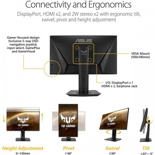 Asus TUF VG259Q 24.5” 144Hz Full HD Gaming Monitor - Image 3