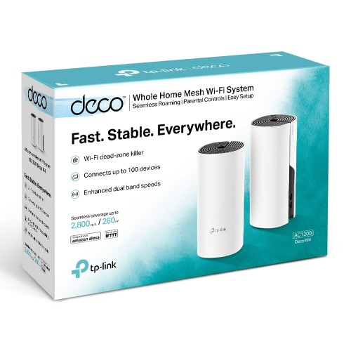 TP-Link Deco M4 (2 Pack) Whole Home Mesh Wi-Fi System AC1200 Dual-band Router - Image 3