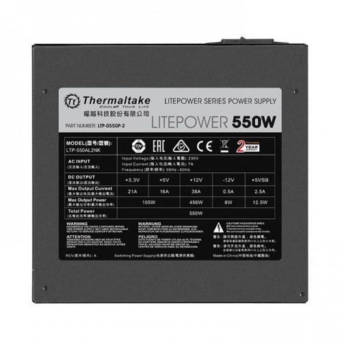 Thermaltake Litepower 550W Sleeve Cable Power Supply - Image 3