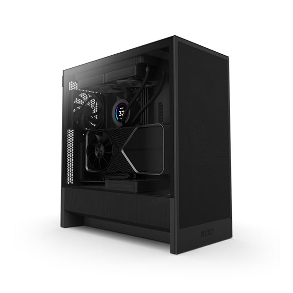 NZXT H5 Flow 2024 Edition Compact ATX Mid-Tower Airflow Casing - Black - Image 4