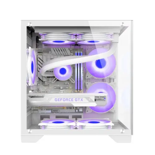 Monarch Mystery Box X5 Desktop Gaming Case White - Image 2